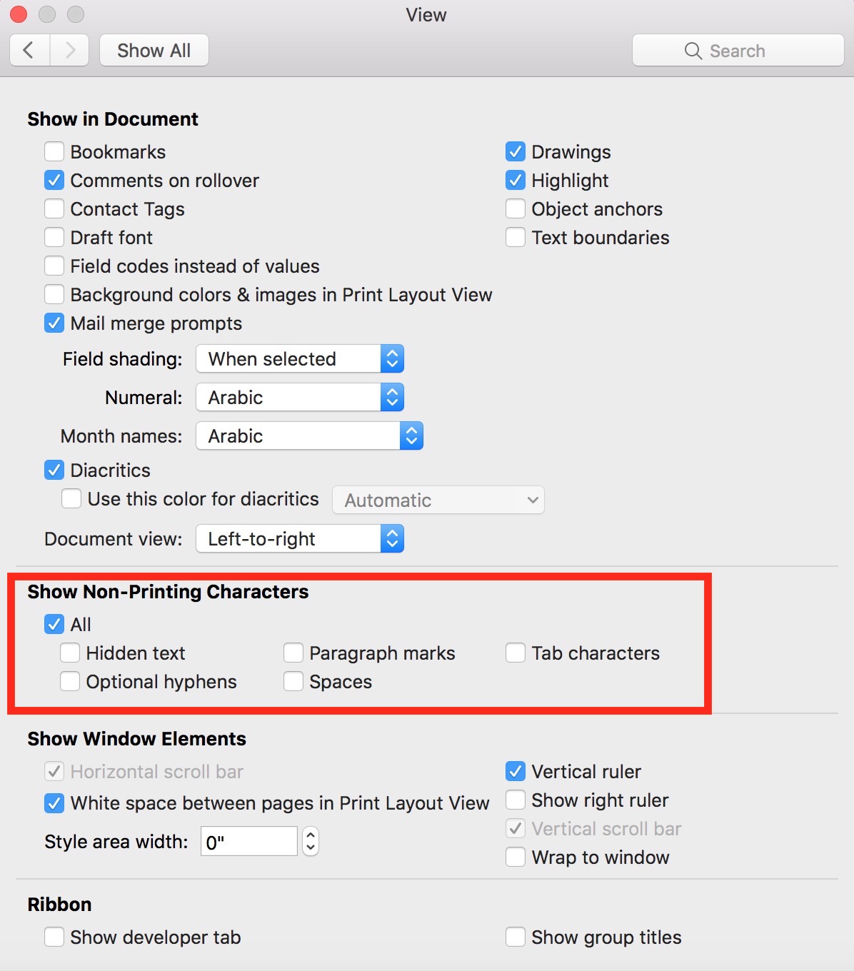 How to delete anchors in word 2016 for mac
